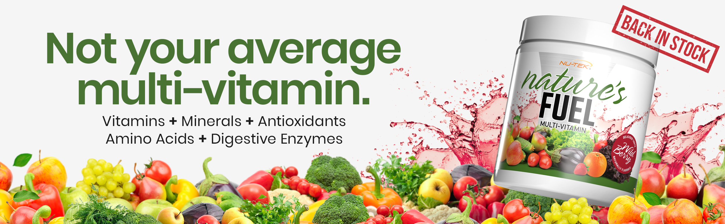 Nu-Tek Nature's Fuel - Not your average multi-vitamin - Click to Learn more